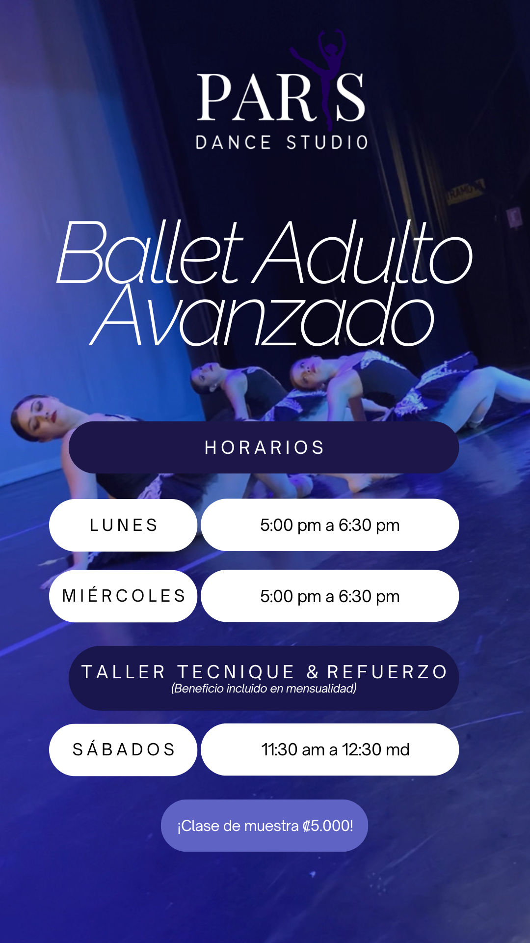 Horario Ballet Avanzado